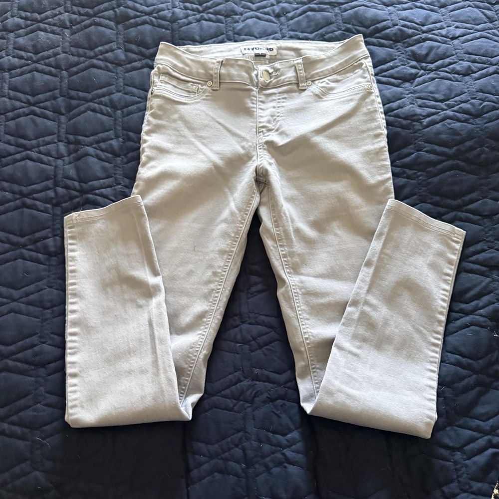 NYGARD Pants Womens 8 Beige Chino Twill Skinny Stretch Pockets Zip Slim‎